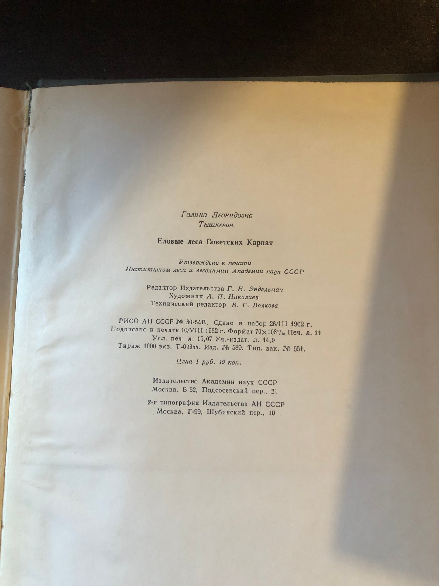 ЕЛОВЫЕ ЛЕСА СОВЕТСКИХ КАРПАТ