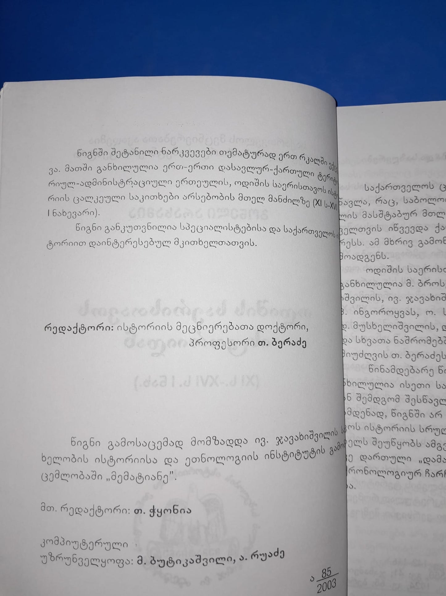 ოდიშის საერისთავოს ისტორიიდან. ავტორი: გონელი არახამია