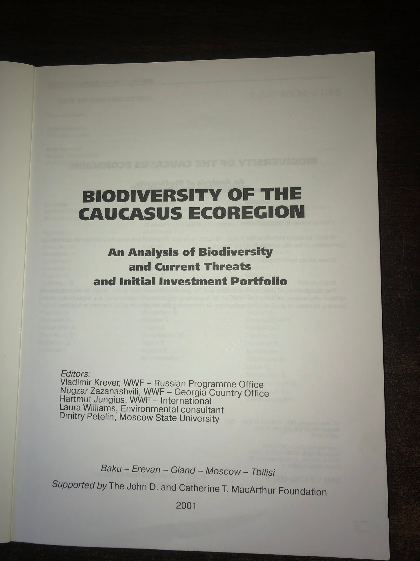 Biodiversity of the Caucasus Ecoregion