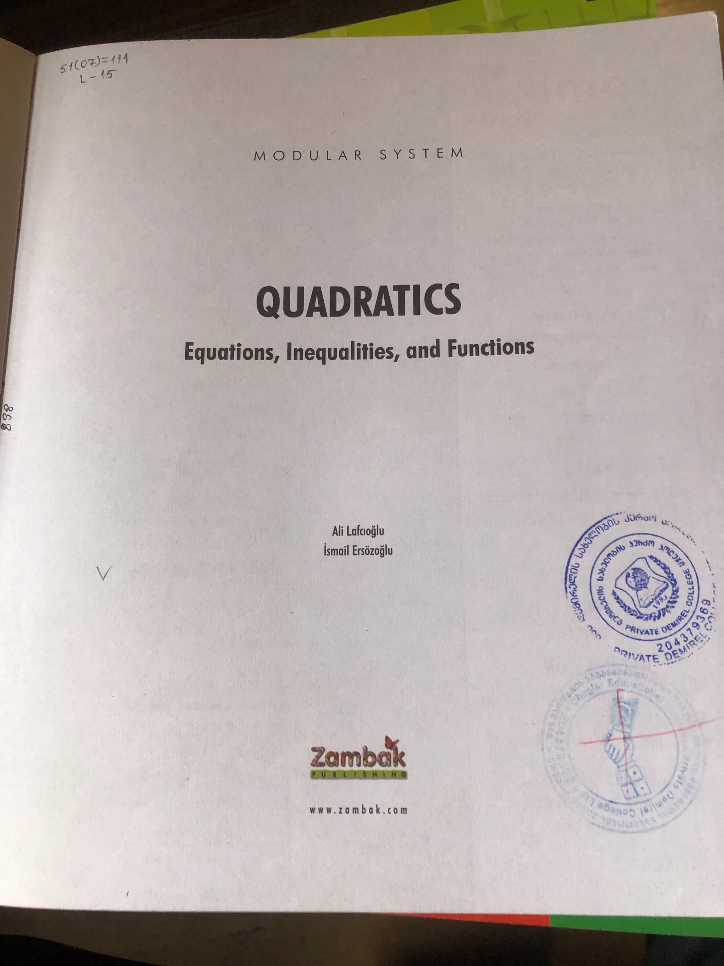 Quadratics (mathematics series)