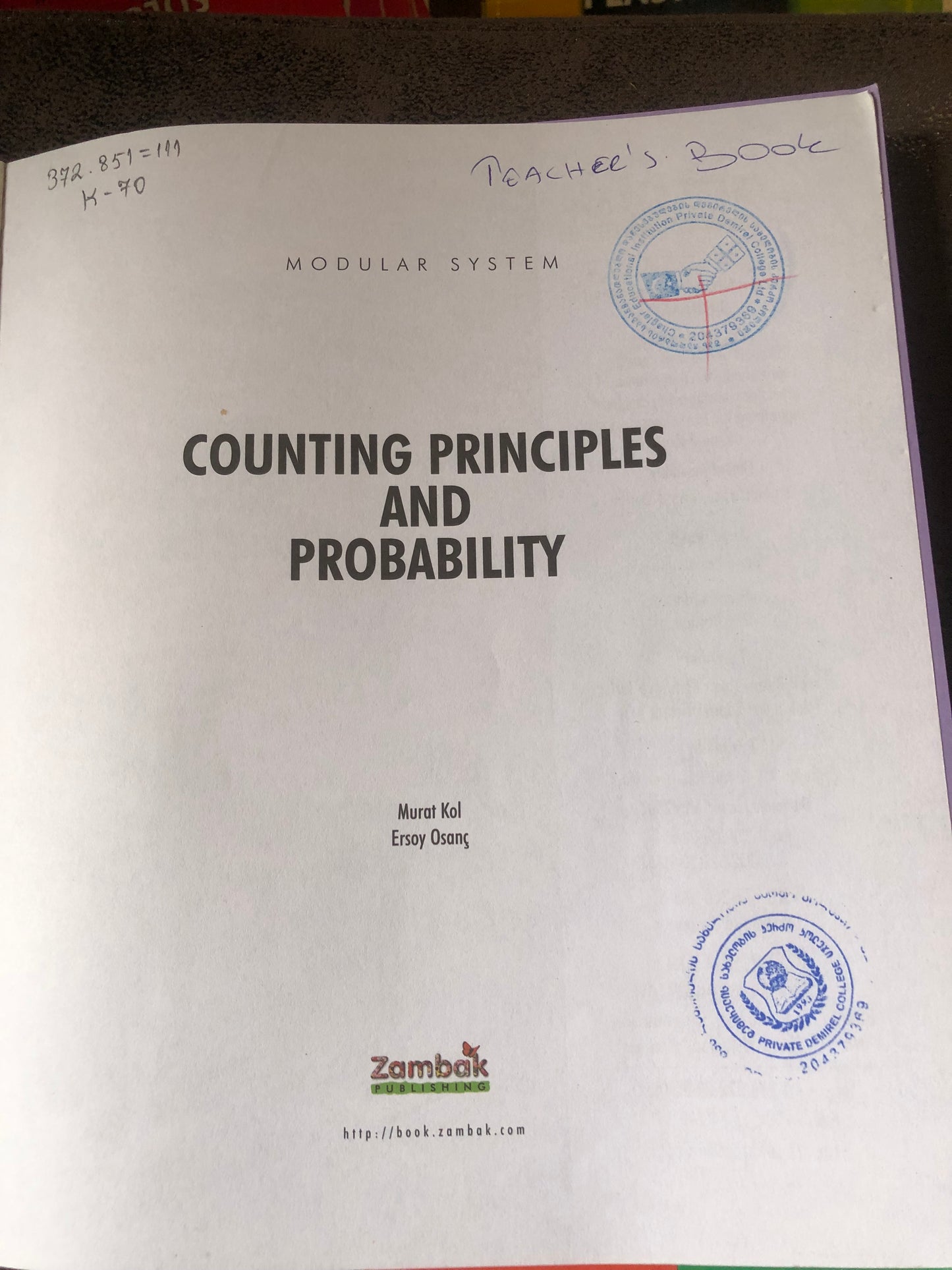 Counting principles and probability (mathematics series)
