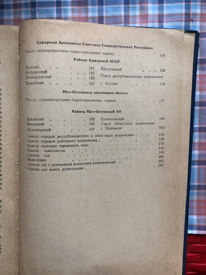 ГРУЗИНСКА ССР (АДМИНИСТРАТИВНО-ТЕРРИТОРИАЛЬНОЕ ДЕЛЕНИЕ)