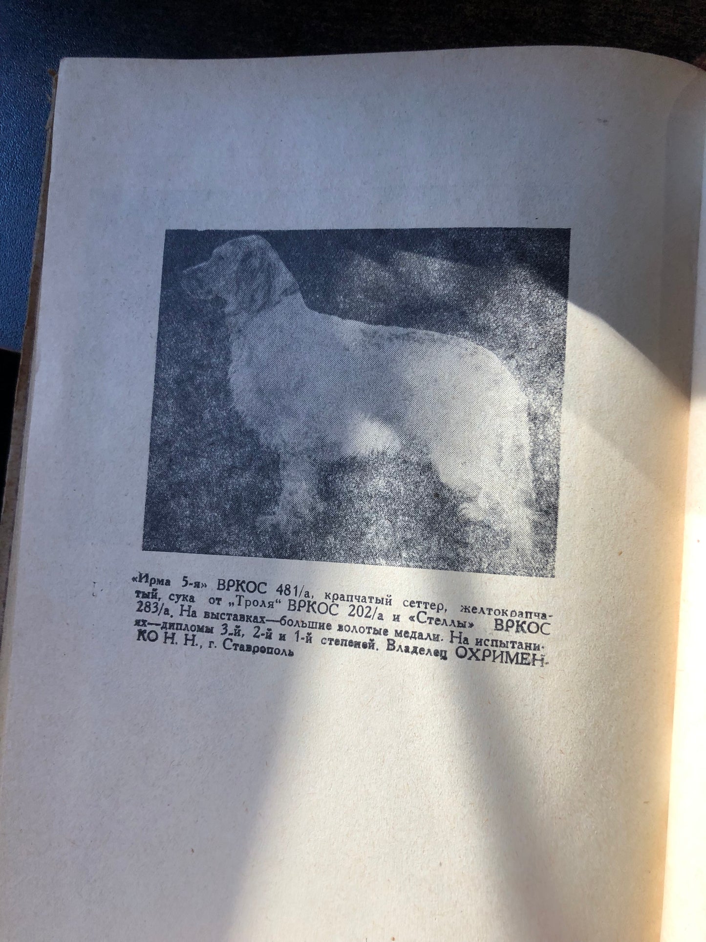 ВСЕСОЮЗНАЯ РОДОСЛОВНАЯ КНИГА ОХОТНИЧЬИХ СОБАК