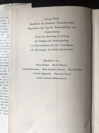 Handbuch der deutschen Kunstdenkmäler ( der Bezirk halle )