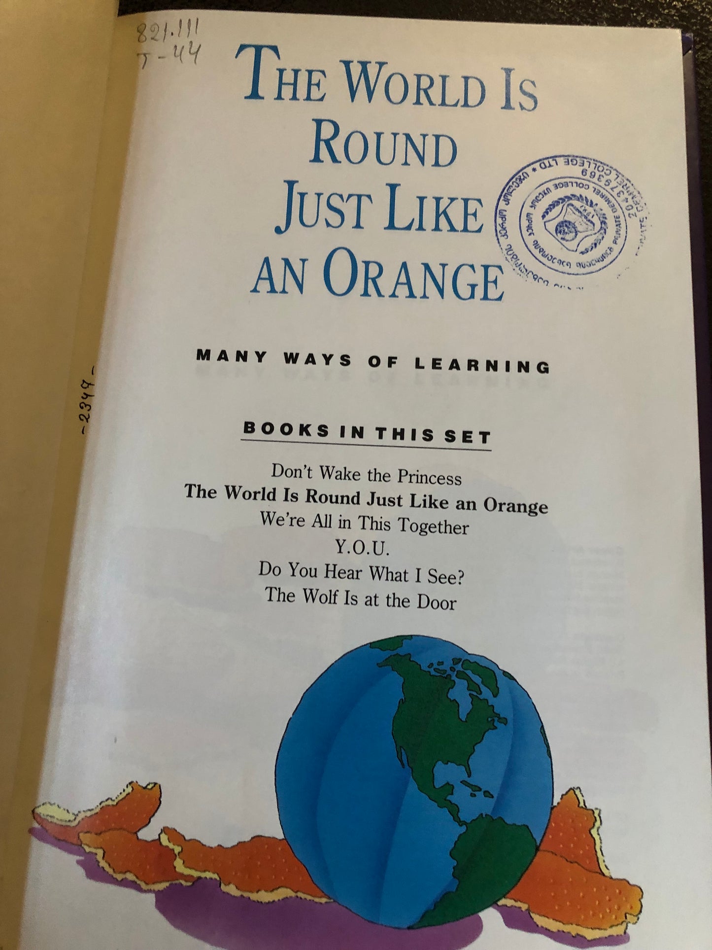 The world is round just like an orange