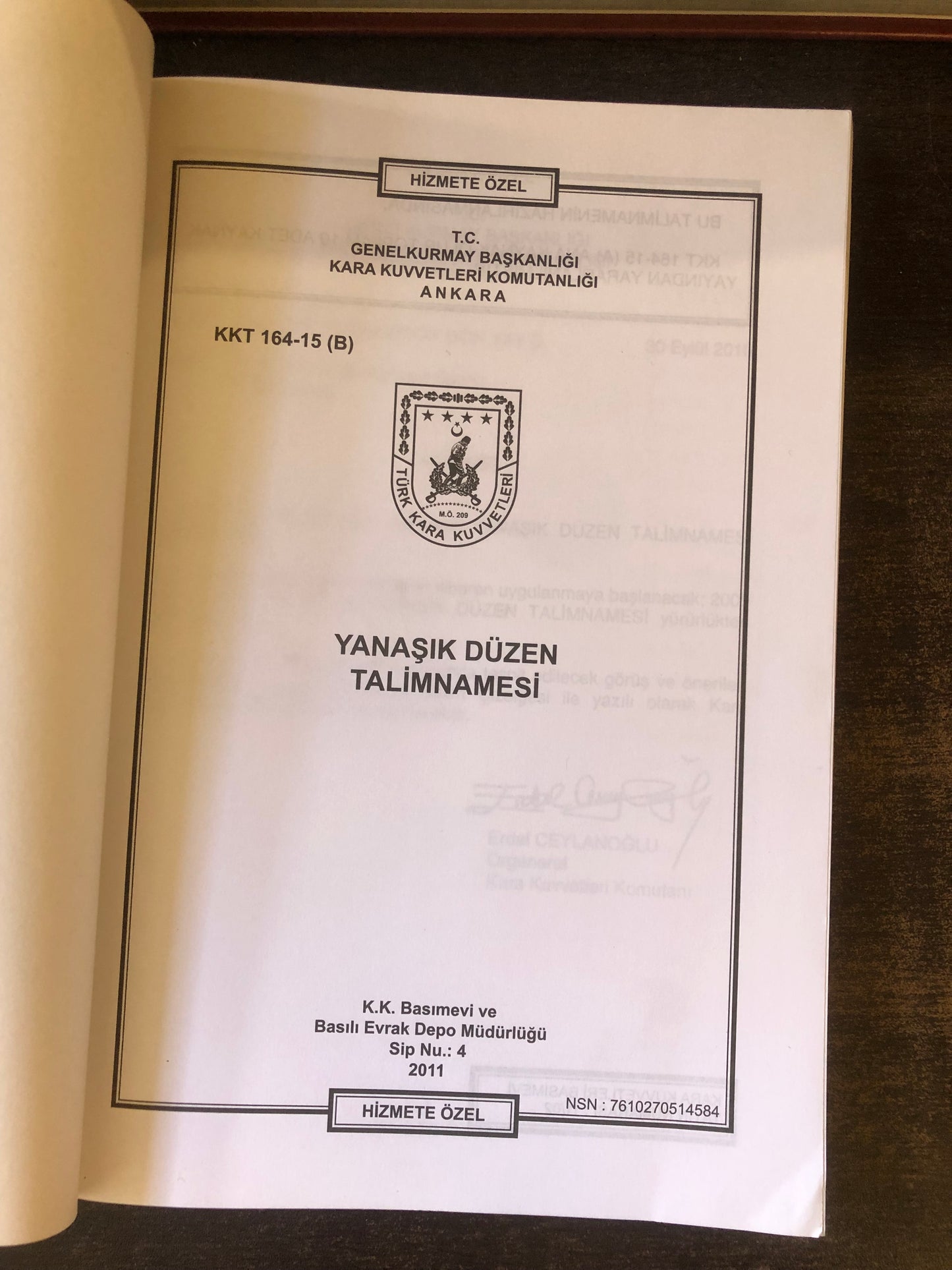 Yanasik düzen talimnamesi